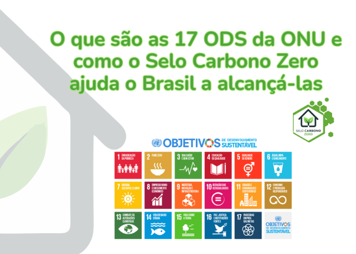 selo carbono zero e as 17 ods da onu